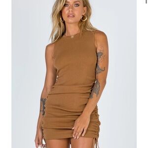 Military minds mini dress lioness princess Polly camel brown